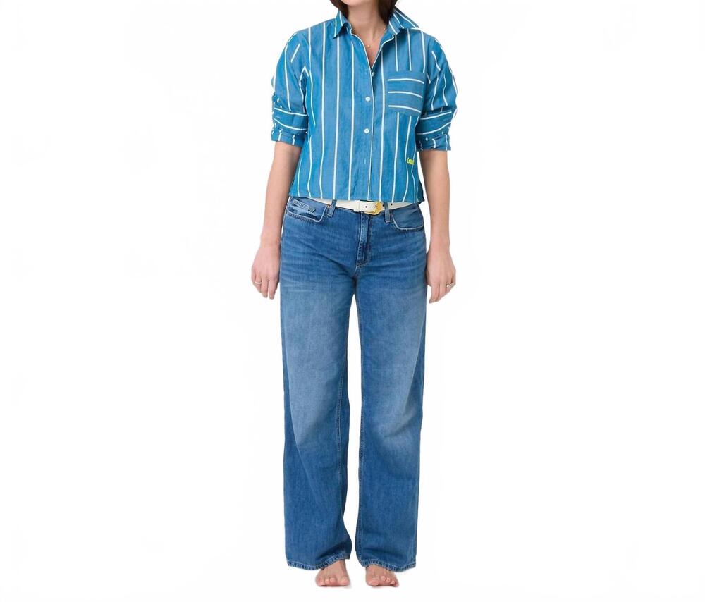 NEW KERRI ROSENTHAL women's joey shirt in blue